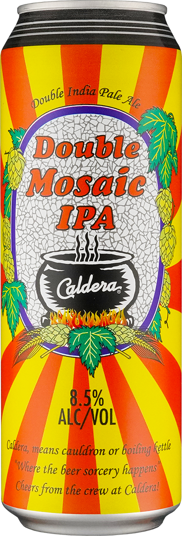Double Mosaic IPA craft beer can from Caldera Brewing in Ashland Oregon