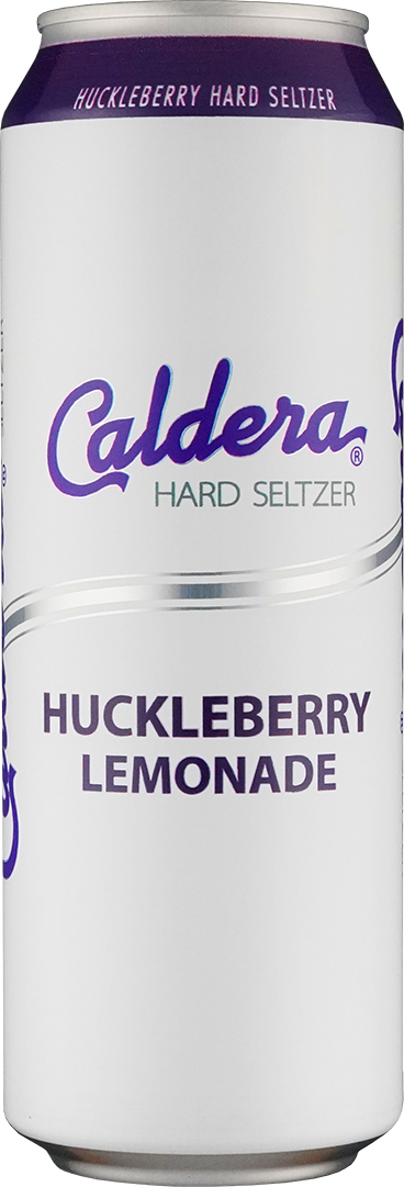 Huckleberry Lemonade hard seltzer can from Caldera Brewing