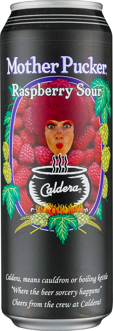 Mother Pucker Raspberry Sour craft beer can from Caldera Brewing in Ashland Oregon