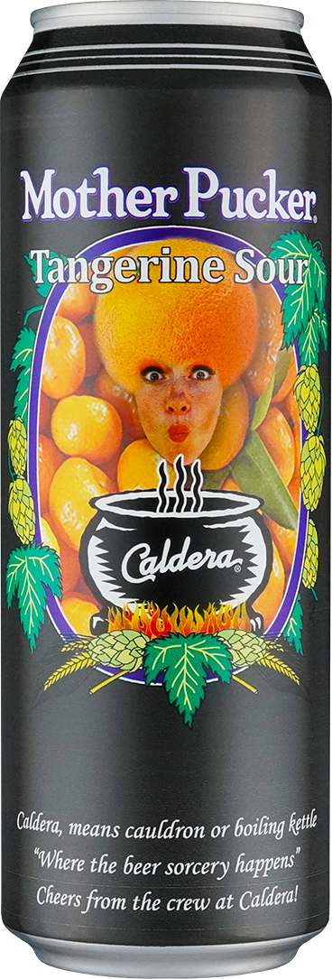 Mother Pucker Tangerine Sour craft beer can from Caldera Brewing in Ashland Oregon
