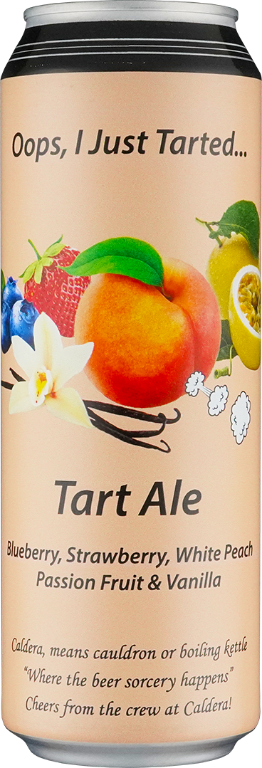 Oops I Just Tarted craft beer can from Caldera Brewing in Ashland Oregon