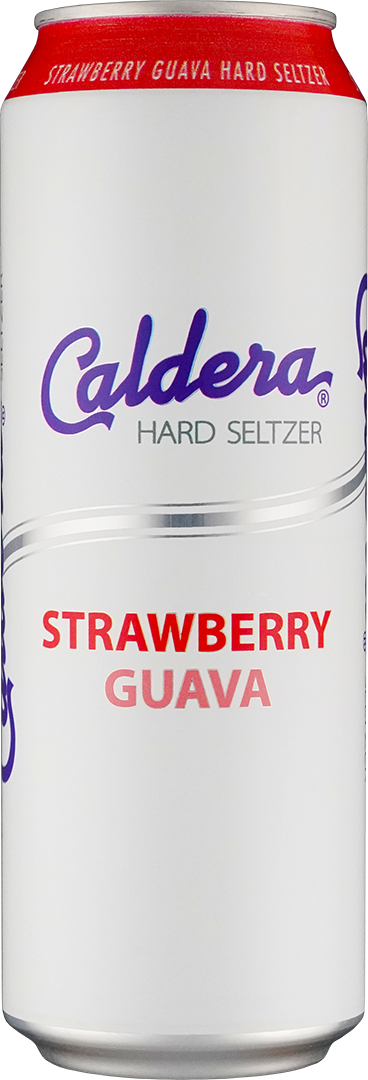 Strawberry Guava hard seltzer can from Caldera Brewing