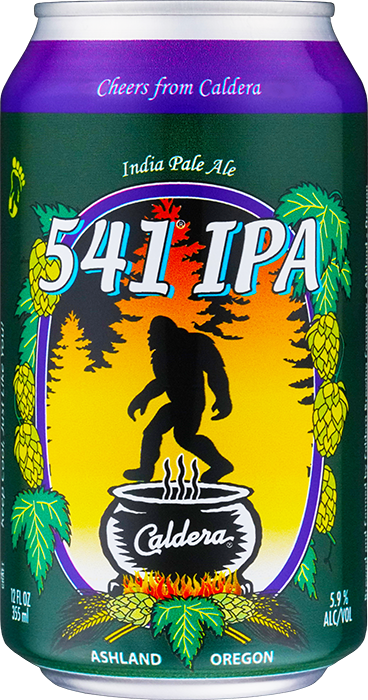 541 IPA craft beer can from Caldera Brewing in Ashland Oregon
