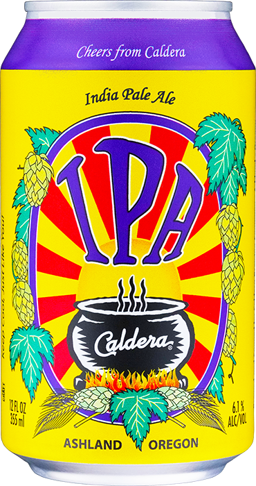 IPA craft beer can from Caldera Brewing in Ashland Oregon