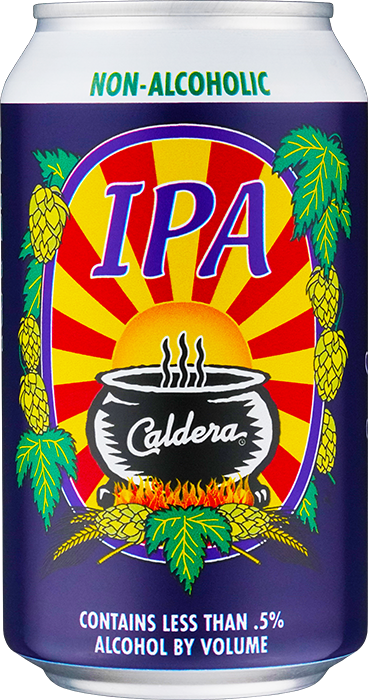 NA IPA craft beer can from Caldera Brewing in Ashland Oregon