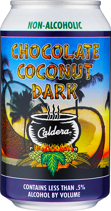 NA Chocolate Coconut Dark craft beer can from Caldera Brewing in Ashland Oregon