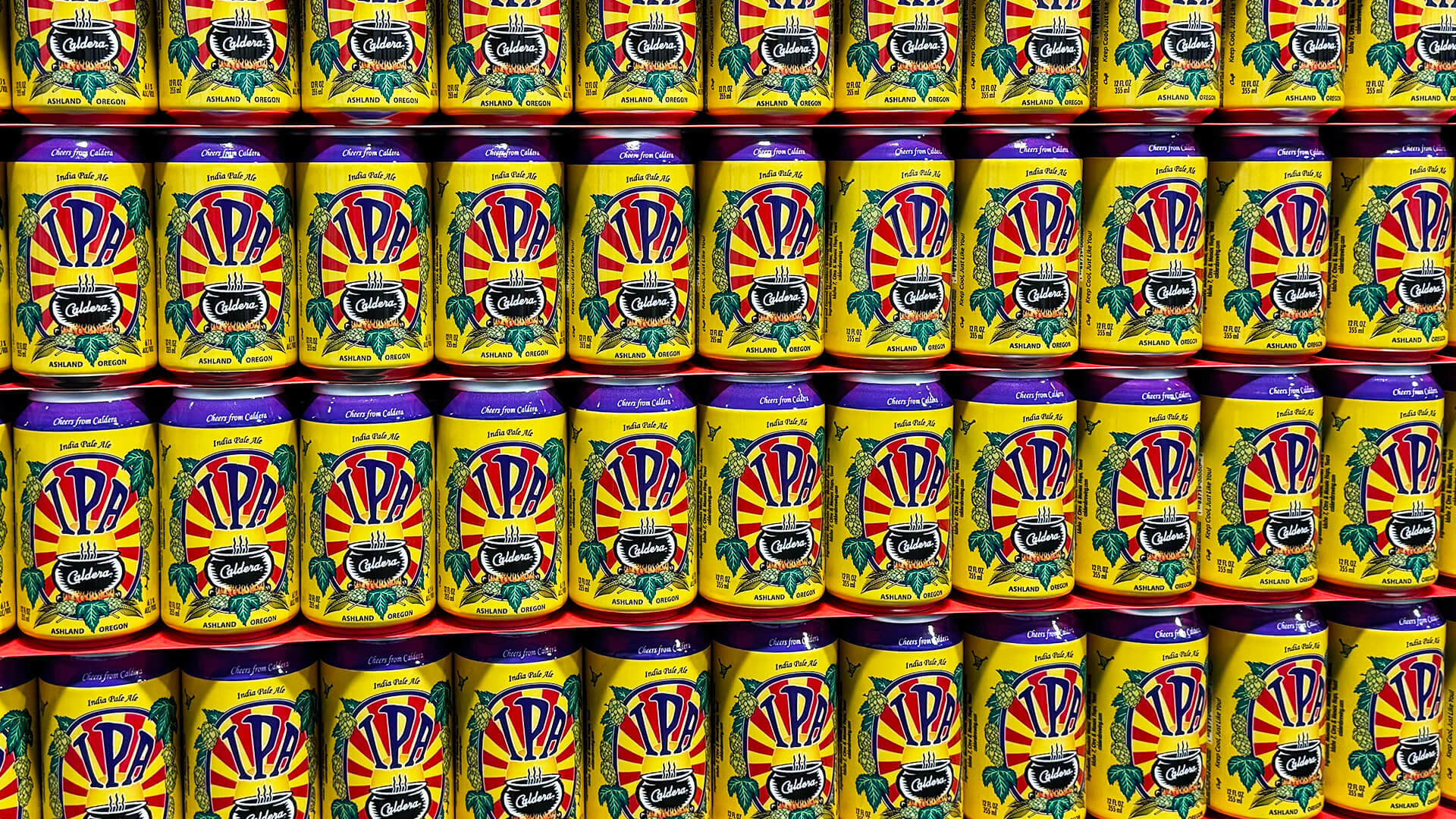 Caldera IPA cans in Ashland, Oregon