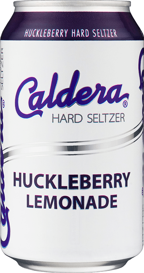Huckleberry Lemonade hard seltzer can from Caldera Brewing