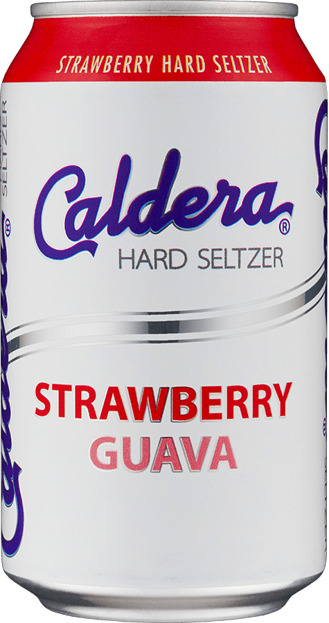 Strawberry Guava hard seltzer can from Caldera Brewing