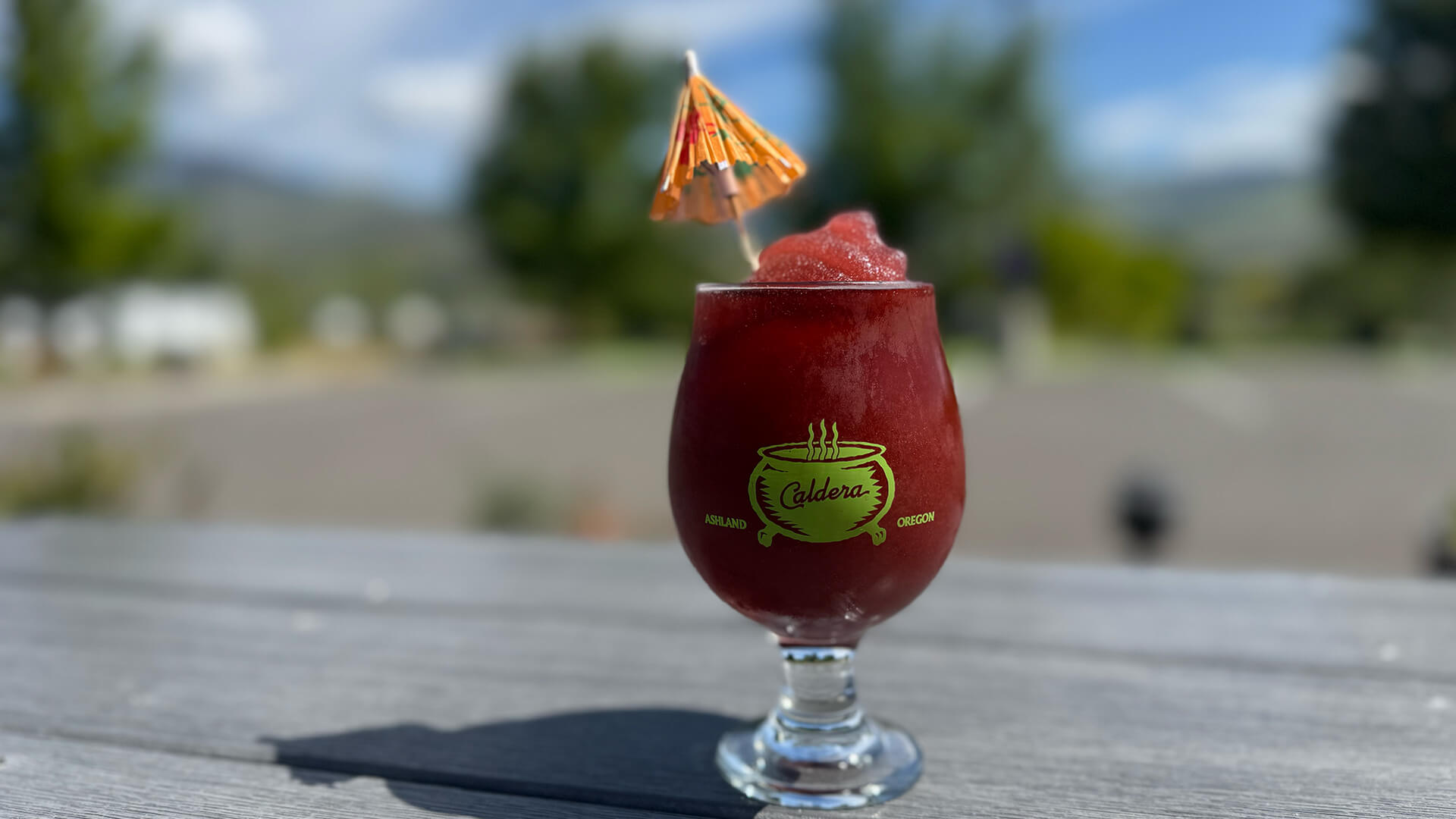 Caldera Hard Seltzer frozen fruit slushy